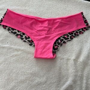 PINK Victoria's Secret Hot Pink and Leopard Panties